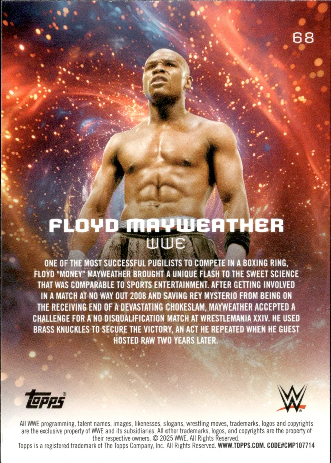Floyd Mayweather card back