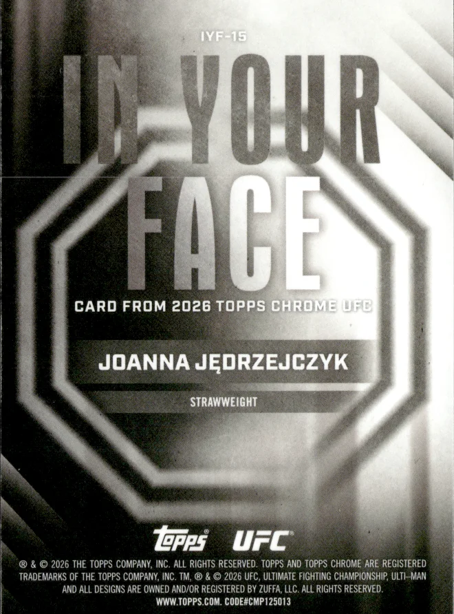 Joanna Jędrzejczyk card back