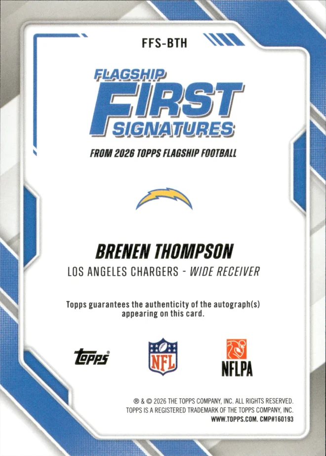 Brenen Thompson card back