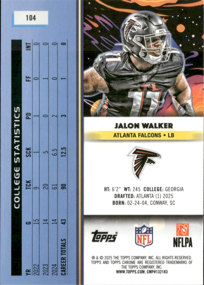 Jalon Walker card back