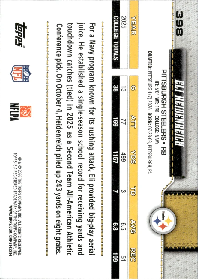 Eli Heidenreich card back