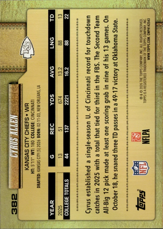 Cyrus Allen card back