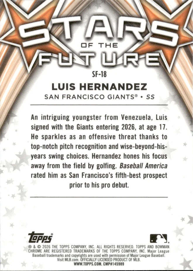 Luis Hernandez card back