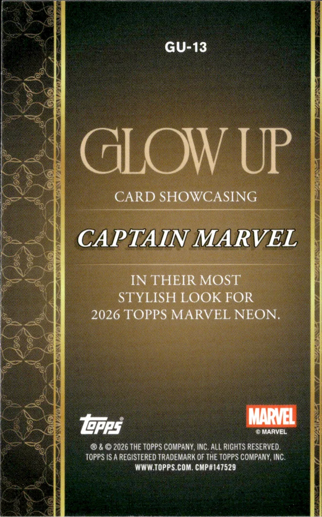 Captain Marvel card back