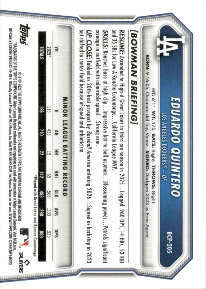 Eduardo Quintero card back