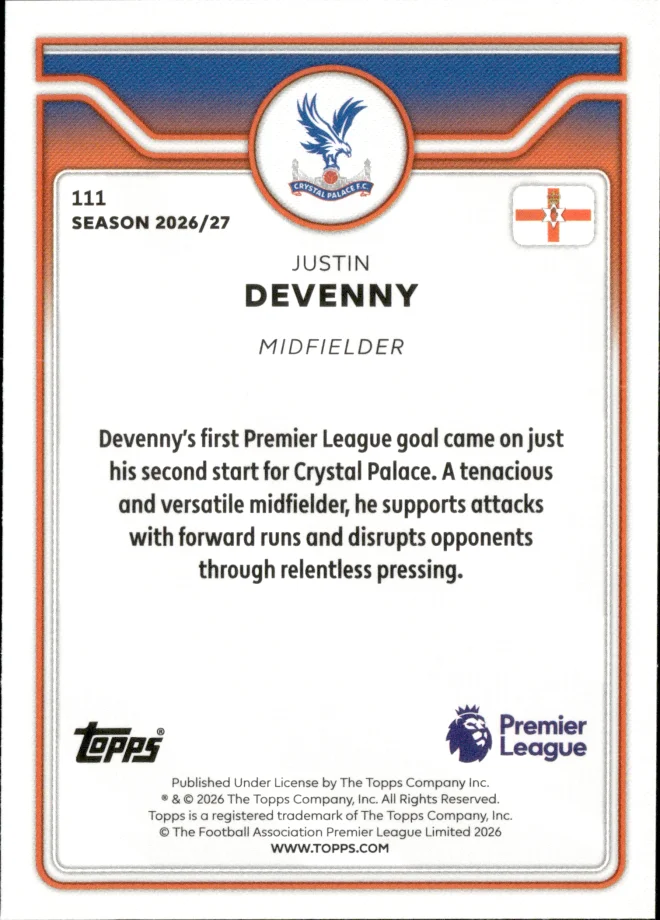 Justin Devenny card back