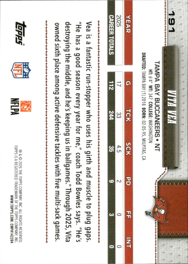 Vita Vea card back