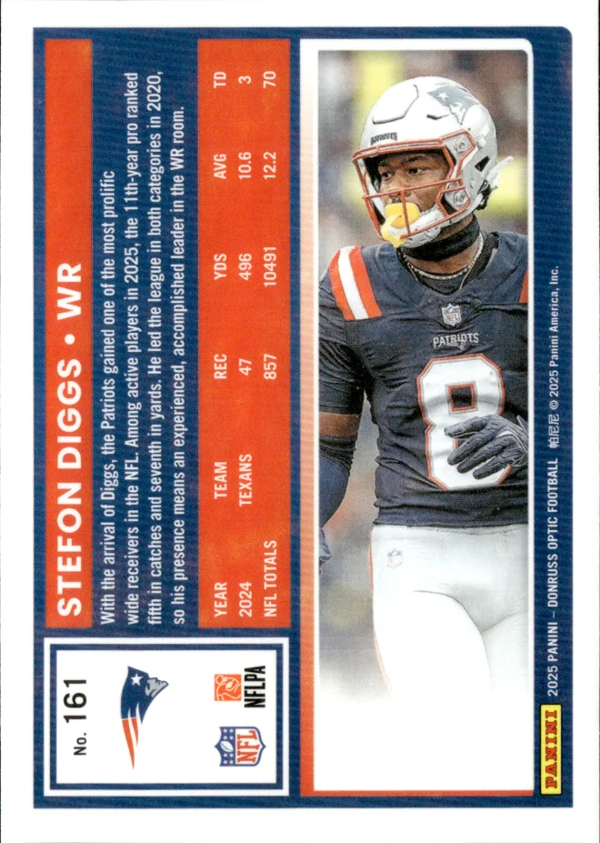 Stefon Diggs card back