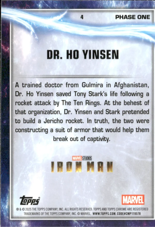 Dr. Ho Yinsen card back