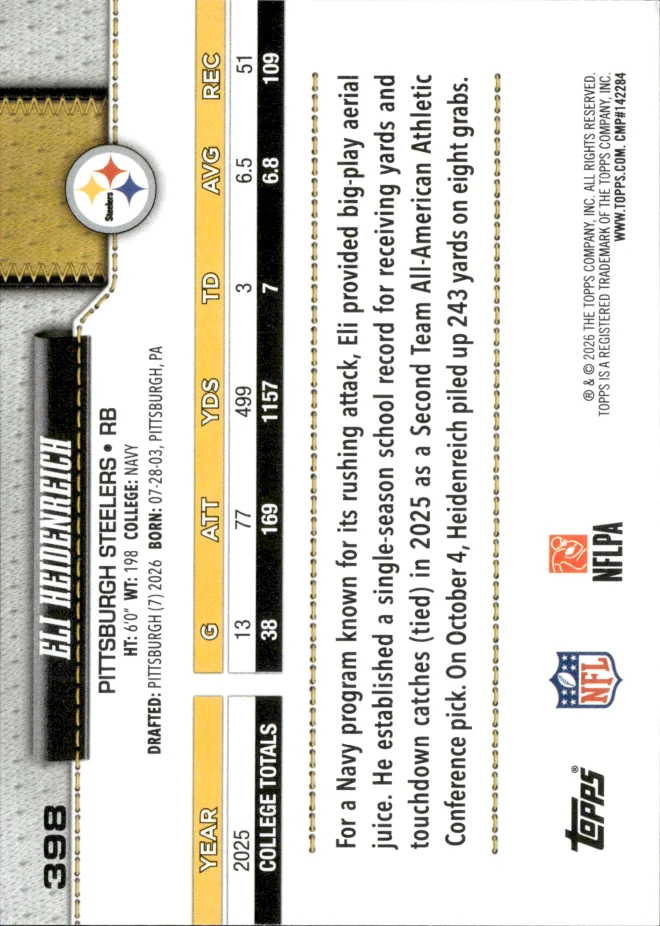 Eli Heidenreich card back