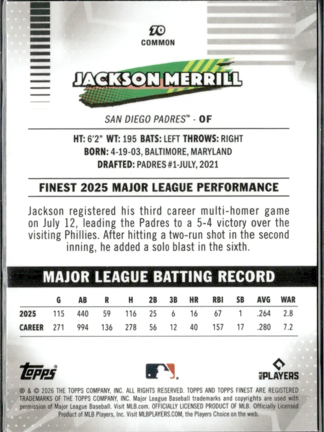 Jackson Merrill card back