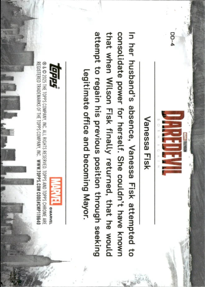 Vanessa Fisk card back
