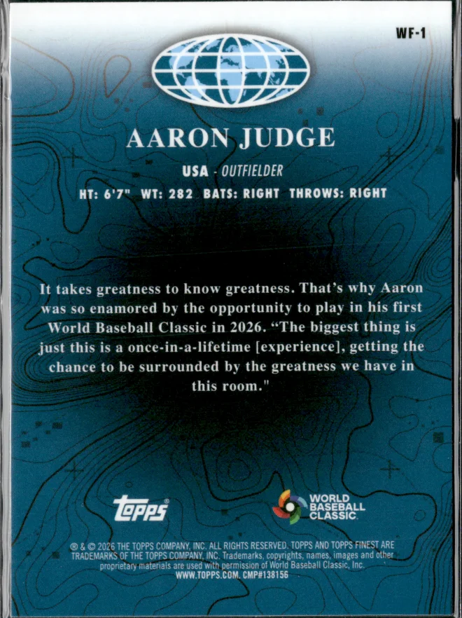 Aaron Judge card back