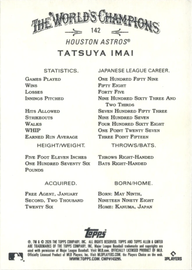 Tatsuya Imai card back