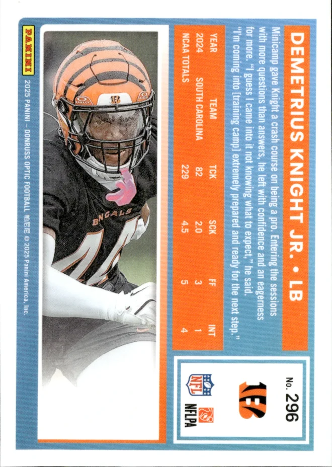 Demetrius Knight Jr. card back
