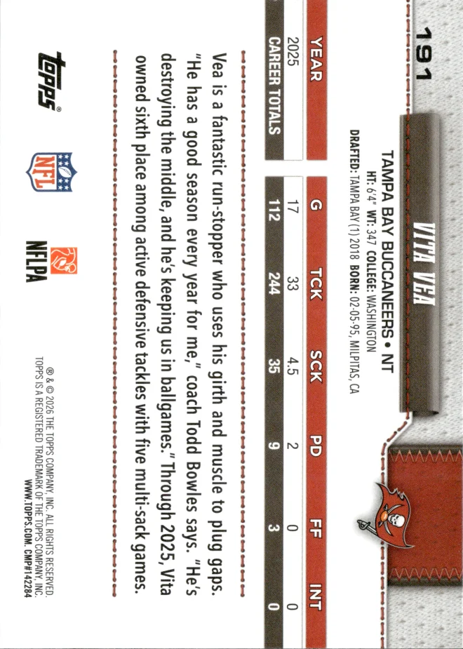 Vita Vea card back