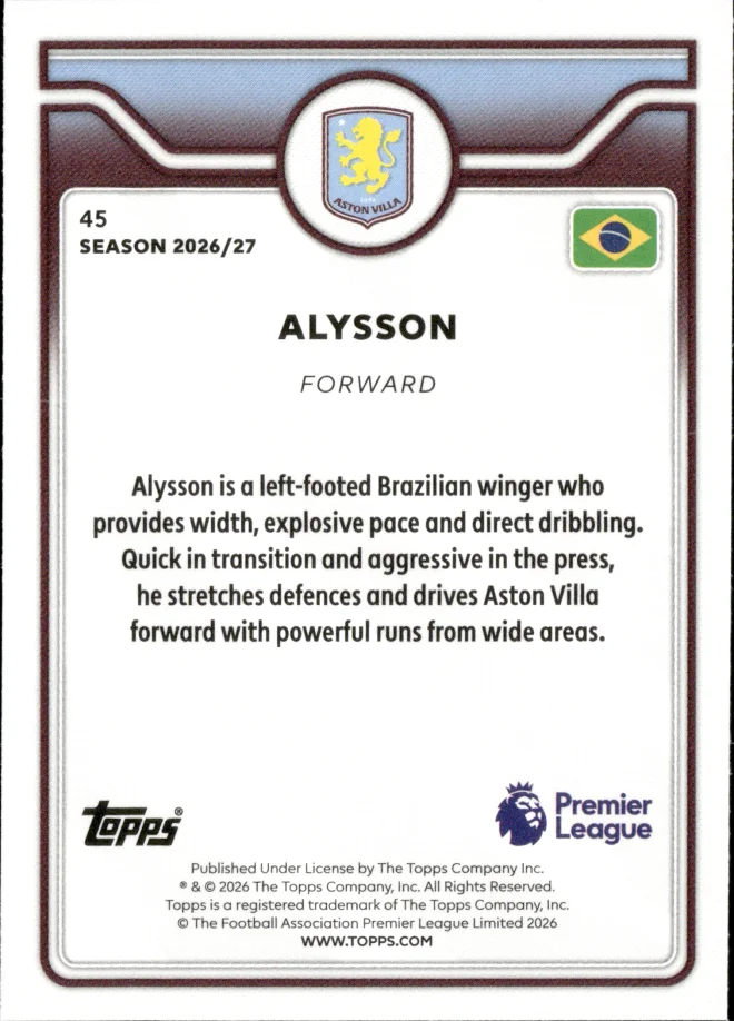 Alysson card back