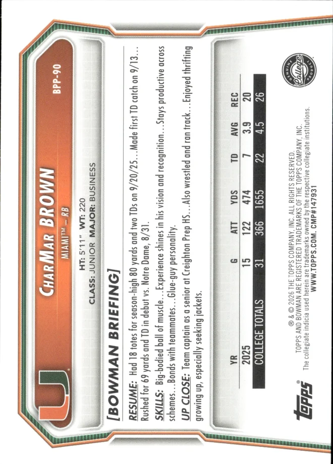 CharMar Brown card back