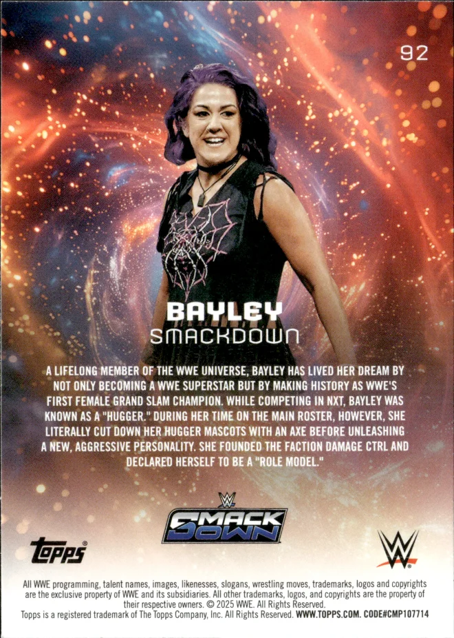 Bayley card back