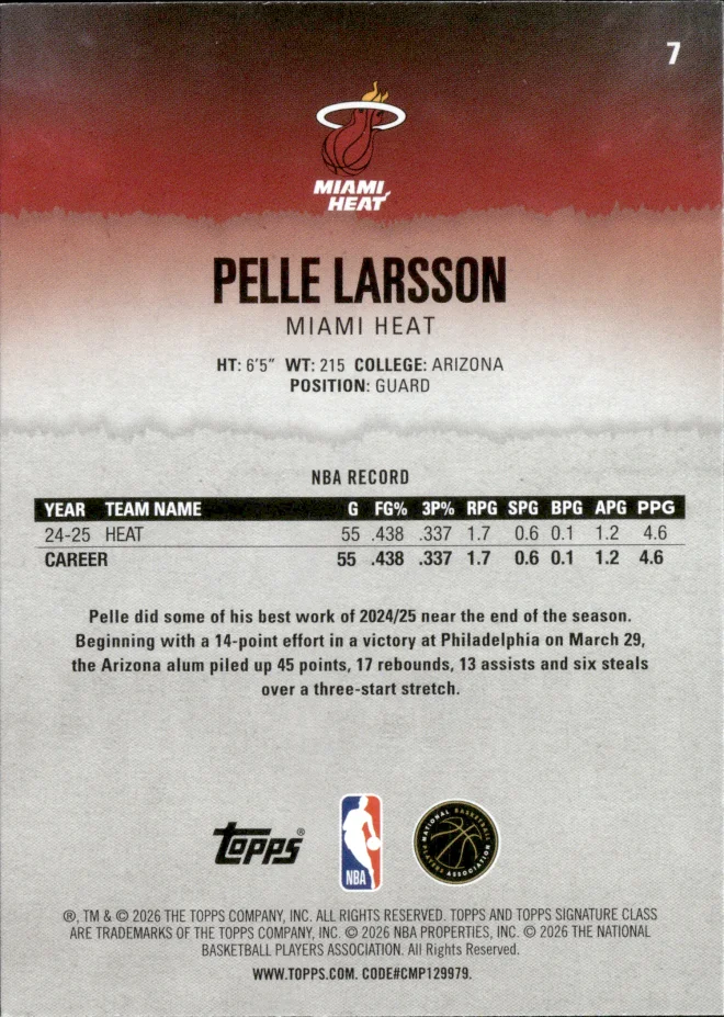 Pelle Larsson card back