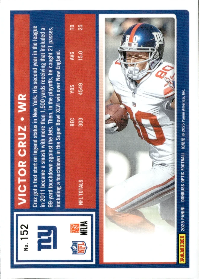 Victor Cruz card back