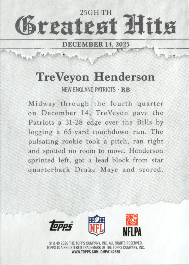 TreVeyon Henderson card back