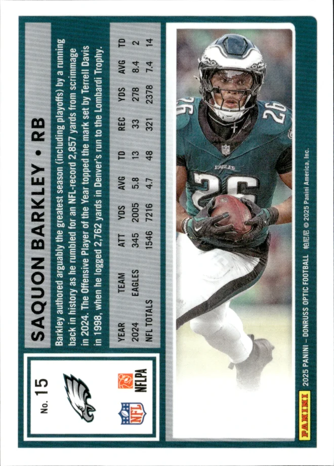 Saquon Barkley card back
