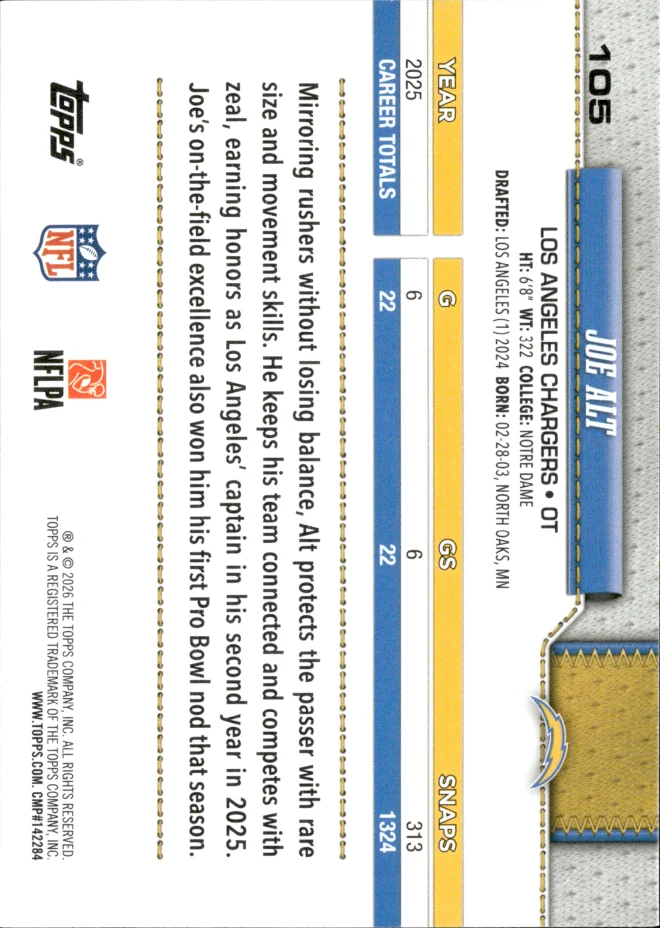 Joe Alt card back