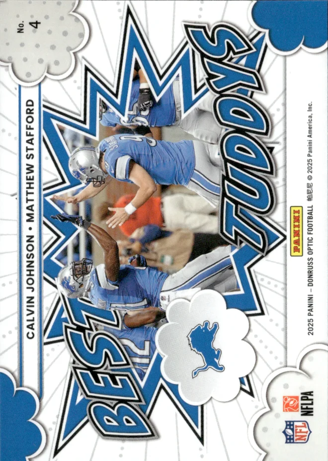 Calvin Johnson / Matthew Stafford card back
