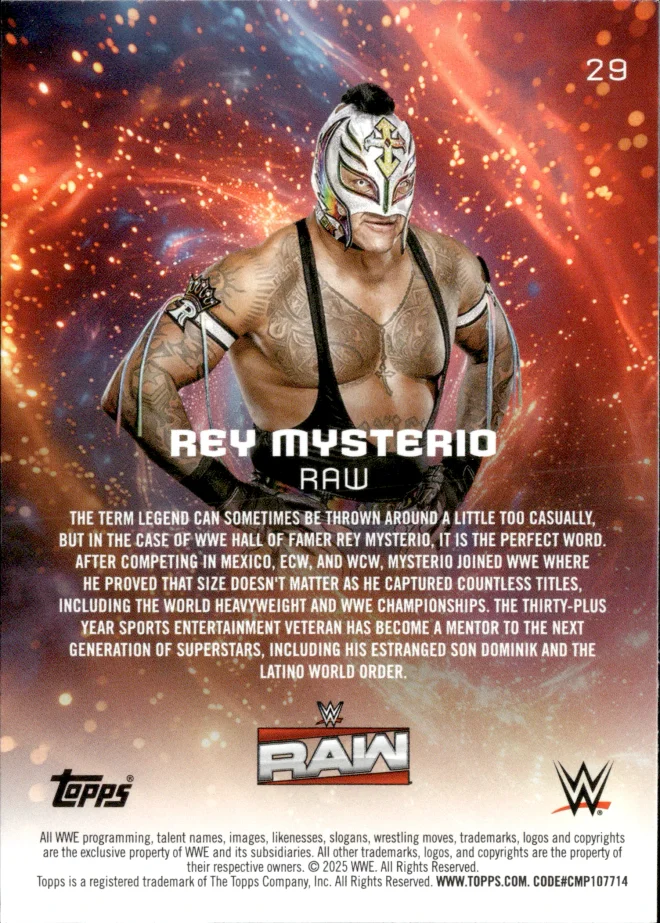 Rey Mysterio card back