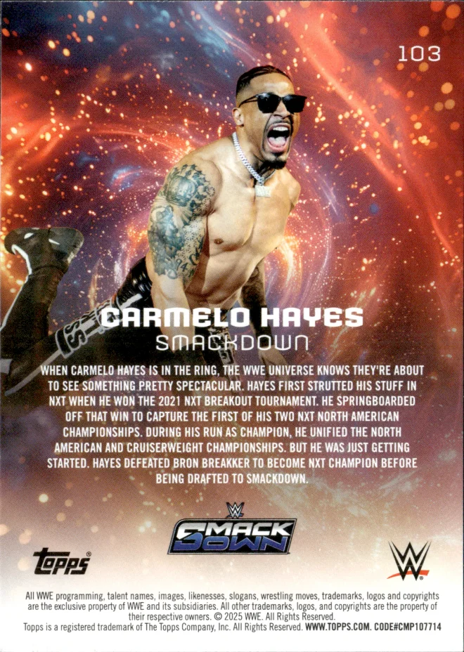 Carmelo Hayes card back