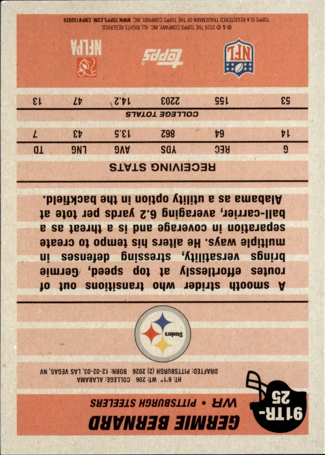 Germie Bernard card back