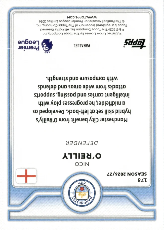 Nico O'Reilly card back