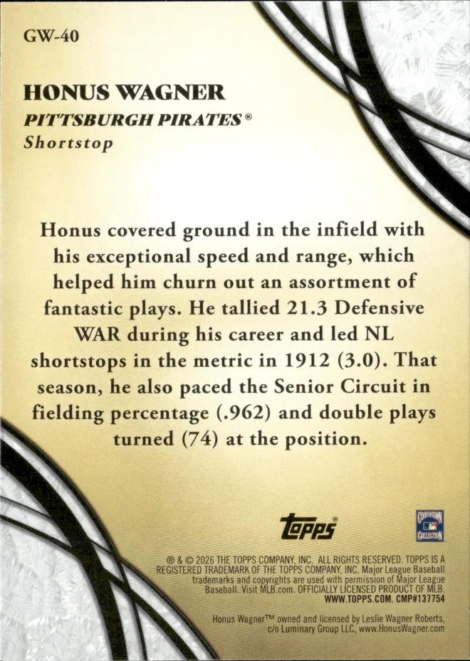 Honus Wagner card back