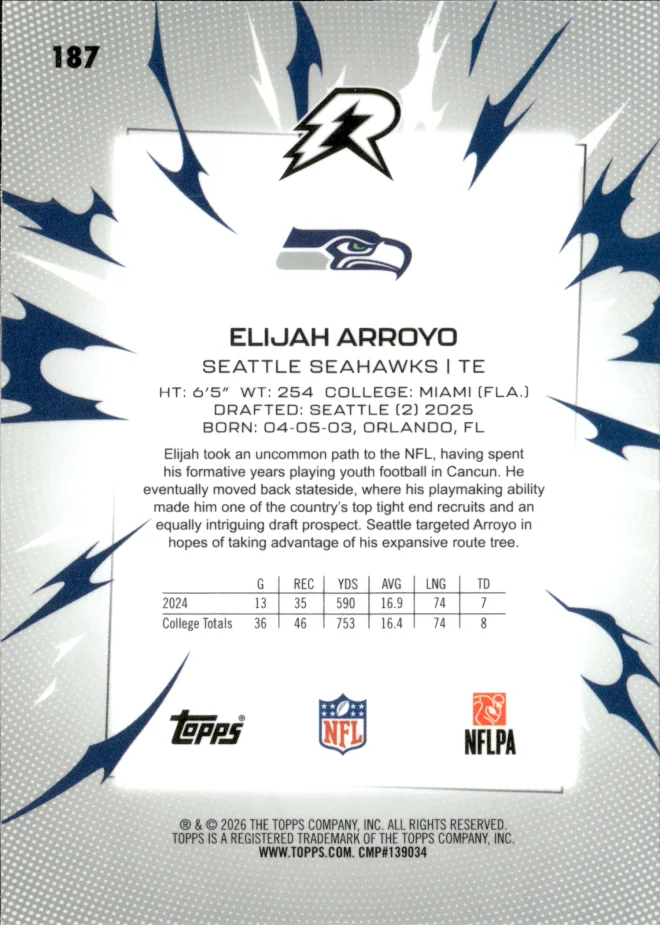 Elijah Arroyo card back