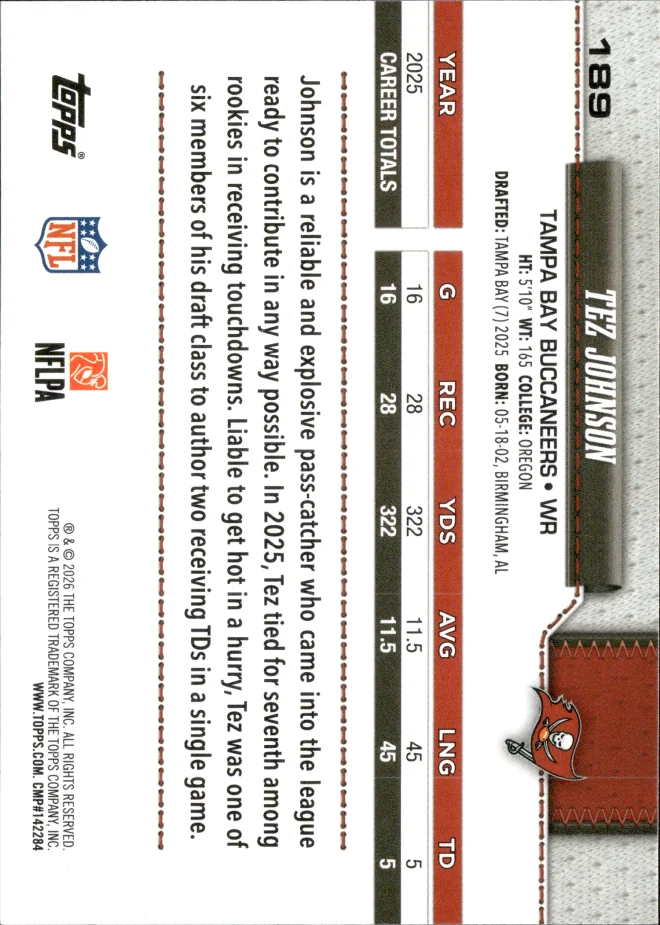 Tez Johnson card back