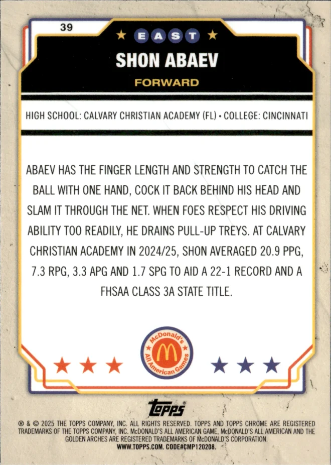 Shon Abaev card back