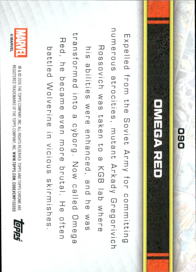 Omega Red card back