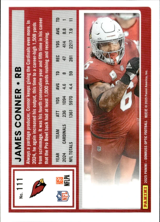 James Conner card back