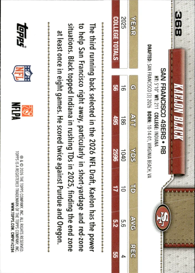 Kaelon Black card back