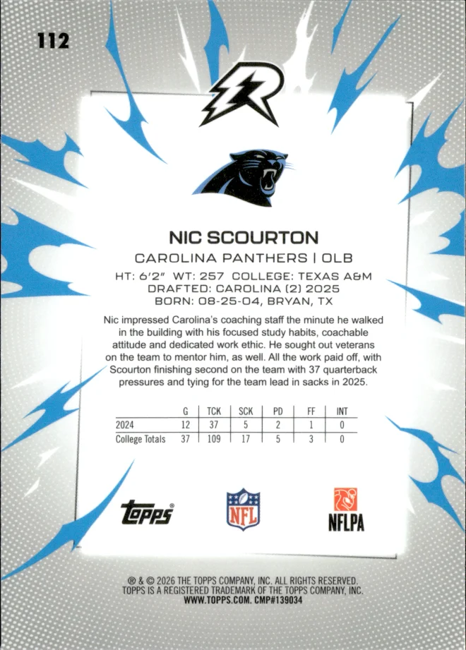 Nic Scourton card back
