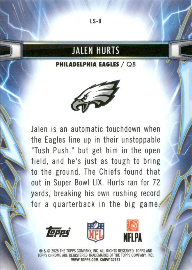 Jalen Hurts card back
