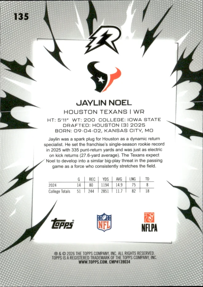 Jaylin Noel card back