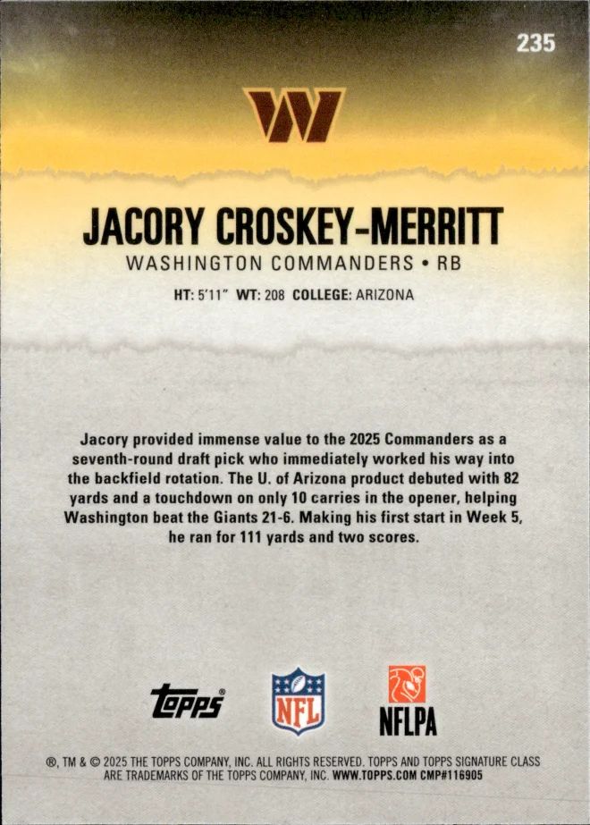 Jacory Croskey-Merritt card back