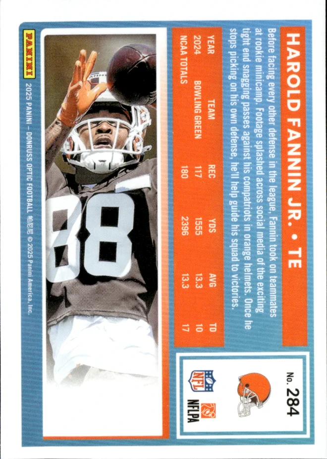 Harold Fannin Jr. card back