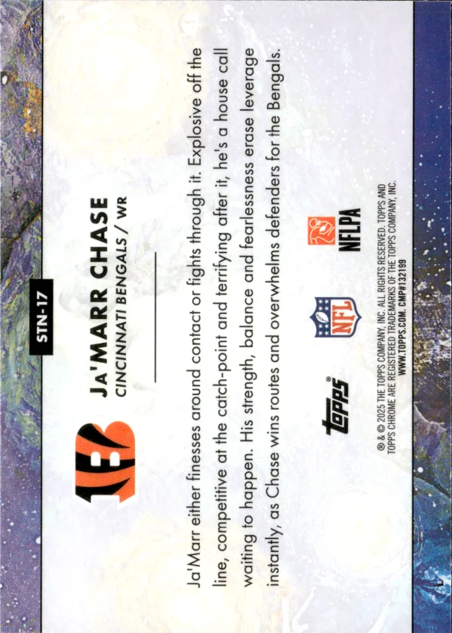 Ja'Marr Chase card back