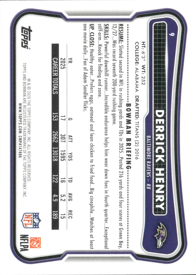 Derrick Henry card back