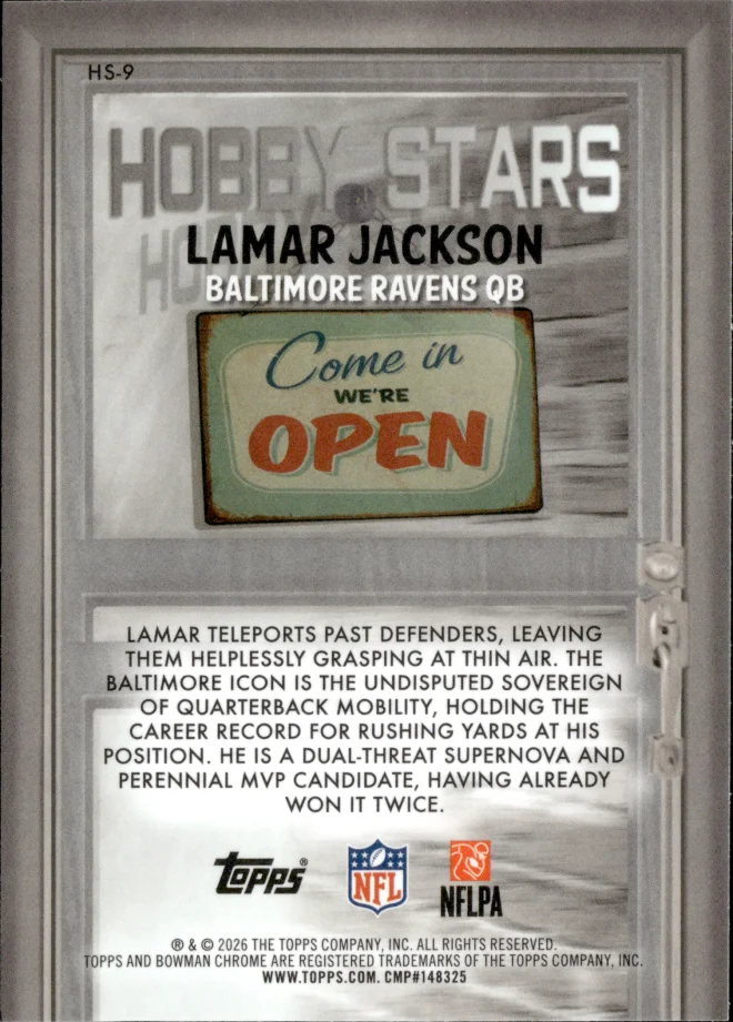 Lamar Jackson card back