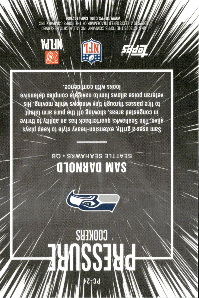 Sam Darnold card back
