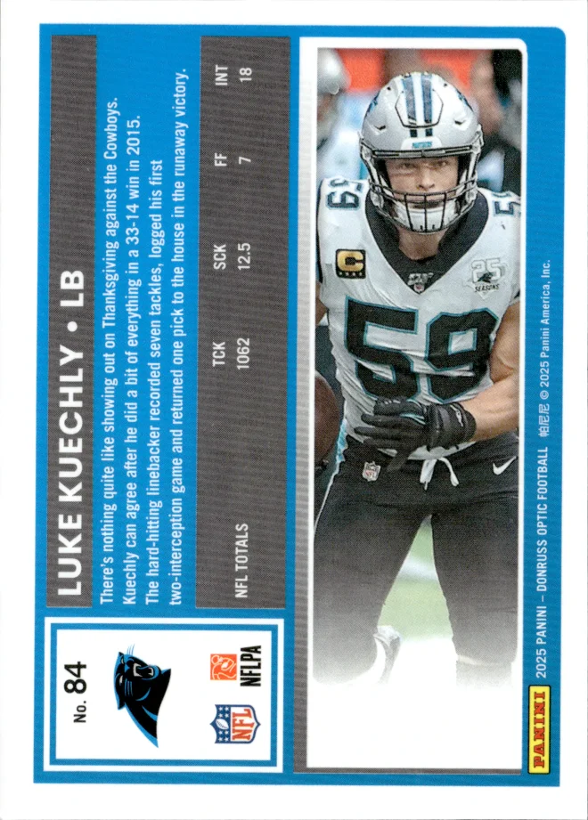 Luke Kuechly card back
